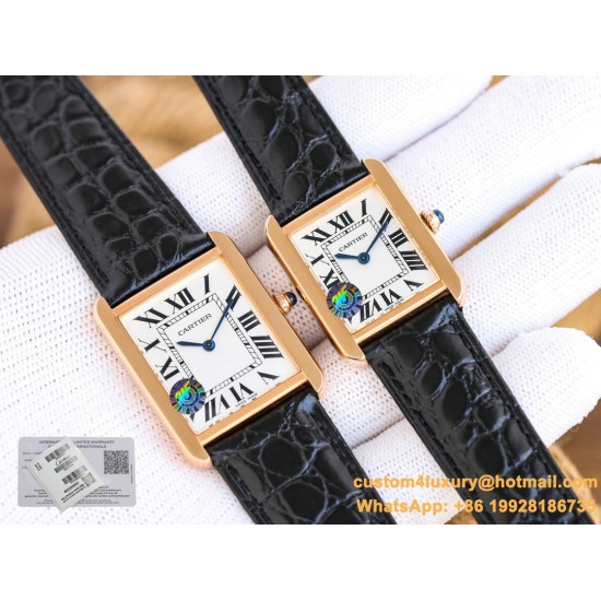Tank Must Dia Black 24mm/27mm RG/LE White Dial 3WF Quartz