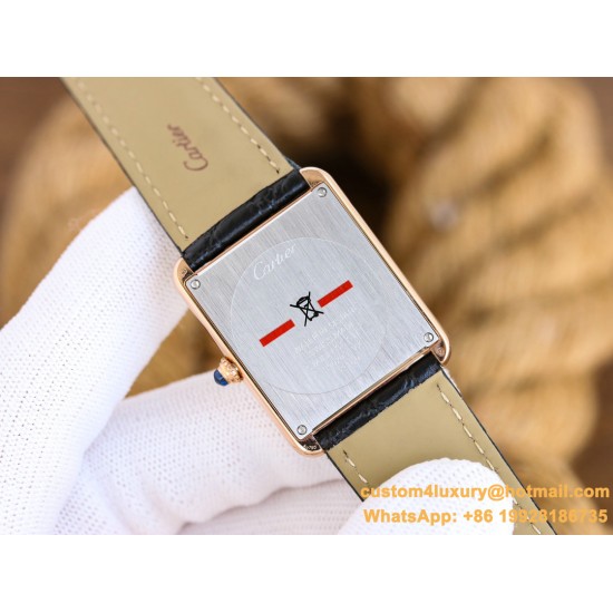 Tank Must Dia Black 24mm/27mm RG/LE White Dial 3WF Quartz