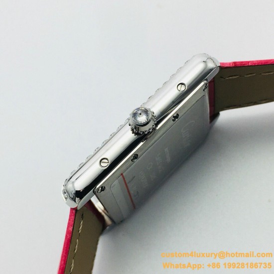 Cartier - Tank Louis 22mm/25.5mm Red Dia SS/LE White Dial VSF Quartz