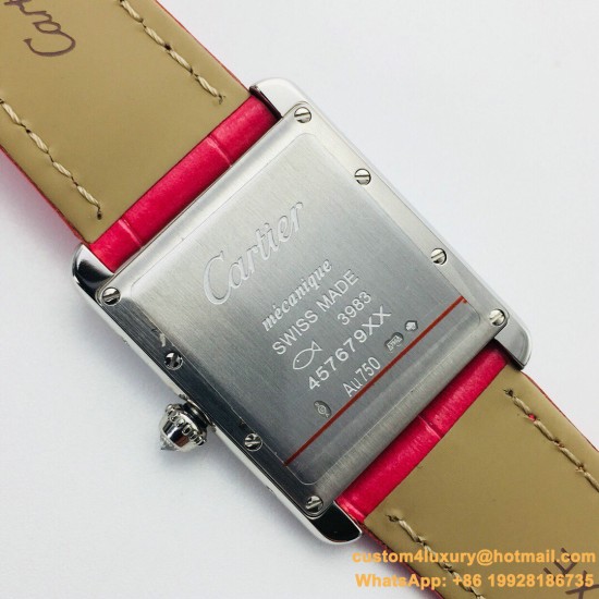 Cartier - Tank Louis 22mm/25.5mm Red Dia SS/LE White Dial VSF Quartz