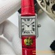 Cartier - Tank Louis 22mm Red Dia SS/LE White Dial VSF Quartz