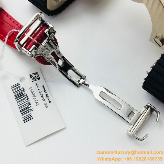 Cartier - Tank Louis 22mm Red Dia SS/LE White Dial VSF Quartz