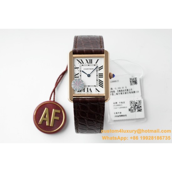 Cartier - Tank Solo 27.4mm RG/LE White Dial AF Quartz