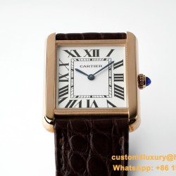 Cartier - Tank Solo 27.4mm RG/LE White Dial AF Quartz
