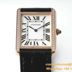 Cartier - Tank Solo Dia 27.4mm RG/LE White Dial AF Quartz