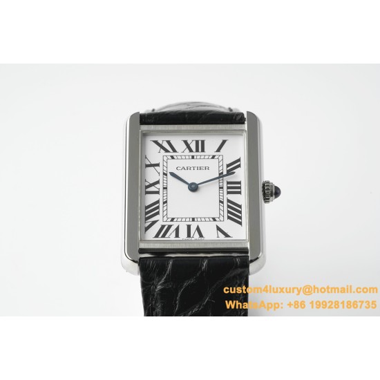 Cartier - Tank Solo 24.4mm O SS/LE White Dial AF Quartz