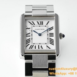 Cartier - Tank Solo 27.4mm SS/SS White Dial AF Quartz