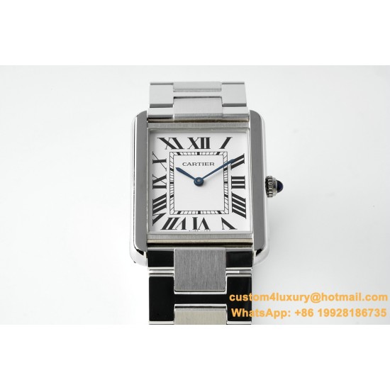 Cartier - Tank Solo 27.4mm SS/SS White Dial AF Quartz