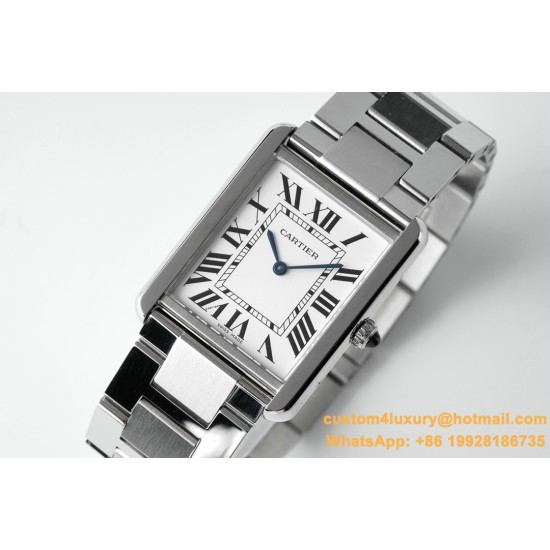 Cartier - Tank Solo 27.4mm SS/SS White Dial AF Quartz