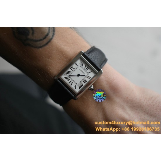 Tank Must Black 24mm/27mm SS/LE White Dial 3WF Quartz