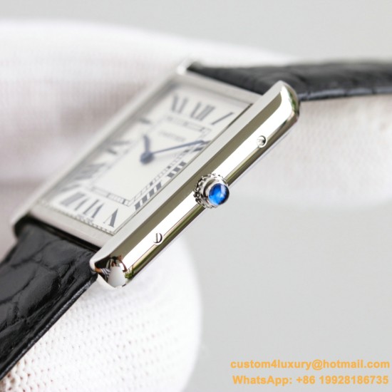 Tank Must Black 24mm/27mm SS/LE White Dial 3WF Quartz