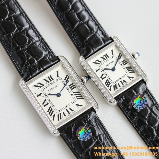 Tank Must Black 24mm/27mm SS/LE White Dial 3WF Quartz