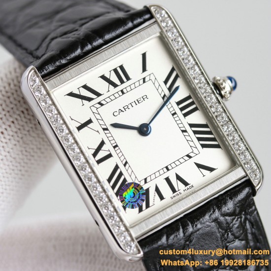 Tank Must Black 24mm/27mm SS/LE White Dial 3WF Quartz