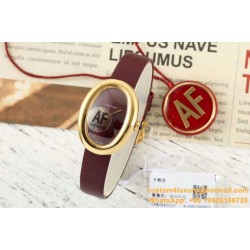 Baignoire Ladies 31mm YG/LE Red Dial AF Quartz