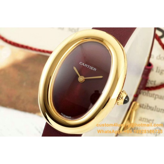 Baignoire Ladies 31mm YG/LE Red Dial AF Quartz