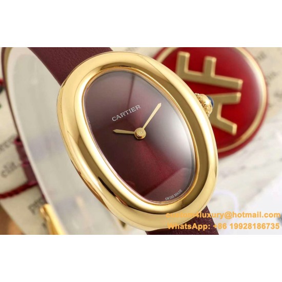 Baignoire Ladies 31mm YG/LE Red Dial AF Quartz