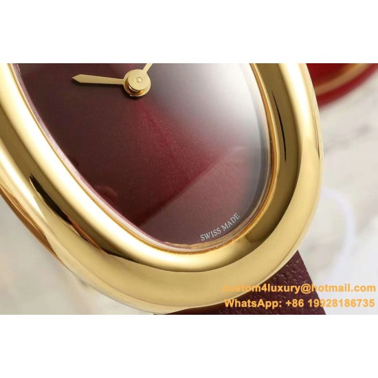 Baignoire Ladies 31mm YG/LE Red Dial AF Quartz
