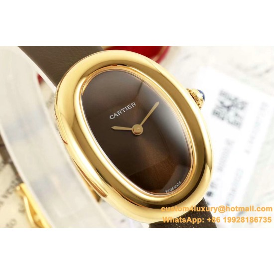 Baignoire Ladies 31mm YG/LE Brown Dial AF Quartz