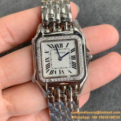Cartier - Panthere Secrete De 27mm Ladies Diam SS/SS Wht GF Swiss Qtz