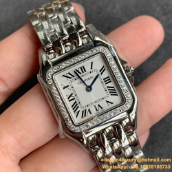 Cartier - Panthere Secrete De 27mm Ladies Diam SS/SS Wht GF Swiss Qtz