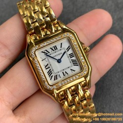 Cartier - Panthere Secrete De 27mm Ladies Diam YG/YG GF Swiss Quartz