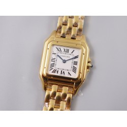 Panthere Secrete De Ladies 27mm YG/YG White Dial 8848F Swiss Qtz
