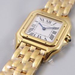 Panthere Secrete De Ladies 27mm YG/YG White Dial 8848F Swiss Qtz