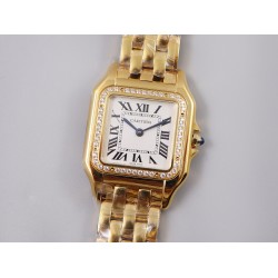 Panthere Secrete De Ladies 27mm Dia YG/YG White Dial 8848F Swiss Qtz