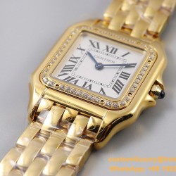 Panthere Secrete De Ladies 27mm Dia YG/YG White Dial 8848F Swiss Qtz