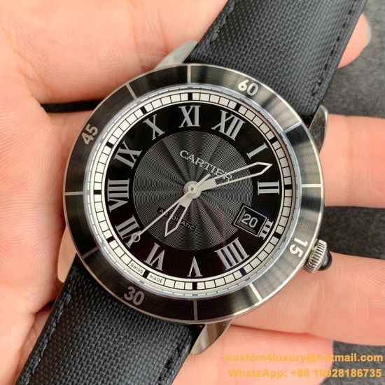 Ronde de Cartier 42mm SS/LE Black Dial/RMN GPF A2824