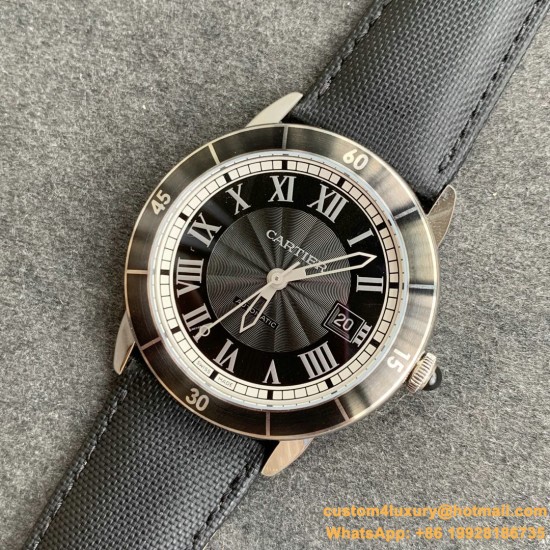 Ronde de Cartier 42mm SS/LE Black Dial/RMN GPF A2824