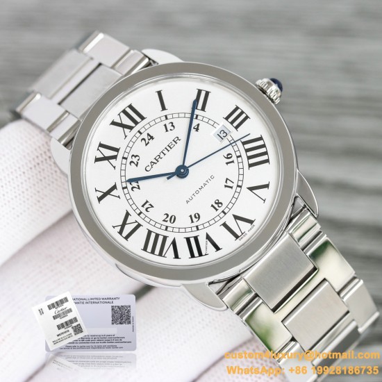 Ronde Solo Date 42mm SS/SS White Dial AF MY9015