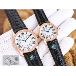 Ronde Solo Date 30mm/36mm Dimaonds RG/LE White Dial 3WF MY9015