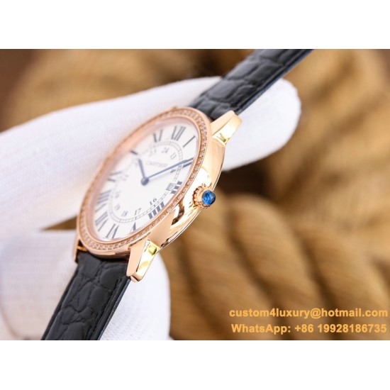 Ronde Solo Date 30mm/36mm Dimaonds RG/LE White Dial 3WF MY9015