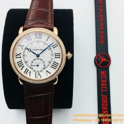 Cartier Ronde Louis 40mm Diamonds RG/LE White Dial RMN EGF 1904-PS