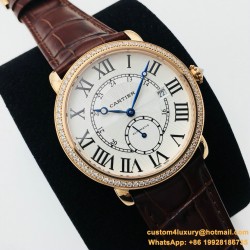 Cartier Ronde Louis 40mm Diamonds RG/LE White Dial RMN EGF 1904-PS