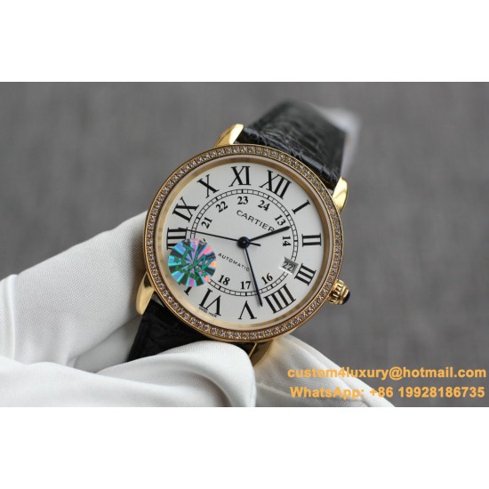 Ronde Solo Date 42mm Dia RG/LE White Dial TWF MY9015