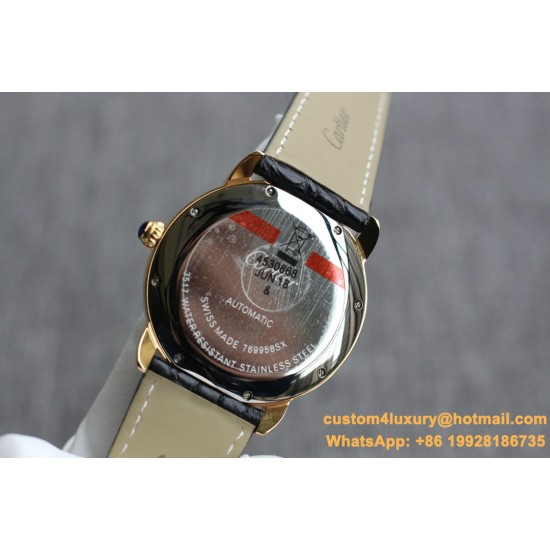 Ronde Solo Date 42mm Dia RG/LE White Dial TWF MY9015