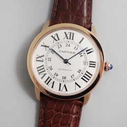 Ronde Solo Date 42mm RG/LE White Dial TWF MY9015