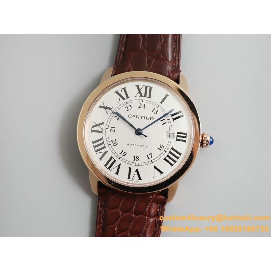 Ronde Solo Date 42mm RG/LE White Dial TWF MY9015