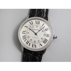 Ronde Solo Date 42mm Diam SS/LE White Dial TWF MY9015