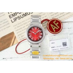 Ronde Must 29mm Diam SS/SS Red Dial AF Quartz