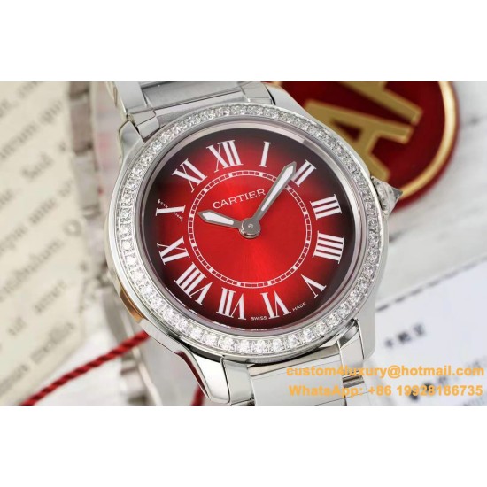 Ronde Must 29mm Diam SS/SS Red Dial AF Quartz