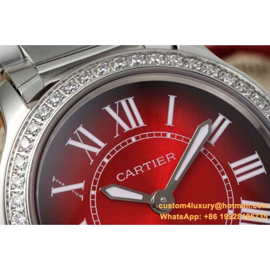 Ronde Must 29mm Diam SS/SS Red Dial AF Quartz