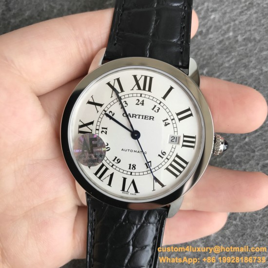 Ronde Solo Date 42mm Togo SS/LE White Dial AF MY9015