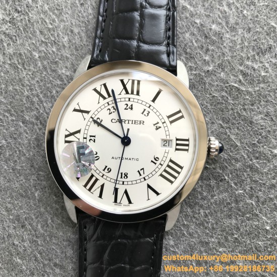 Ronde Solo Date 42mm Togo SS/LE White Dial AF MY9015