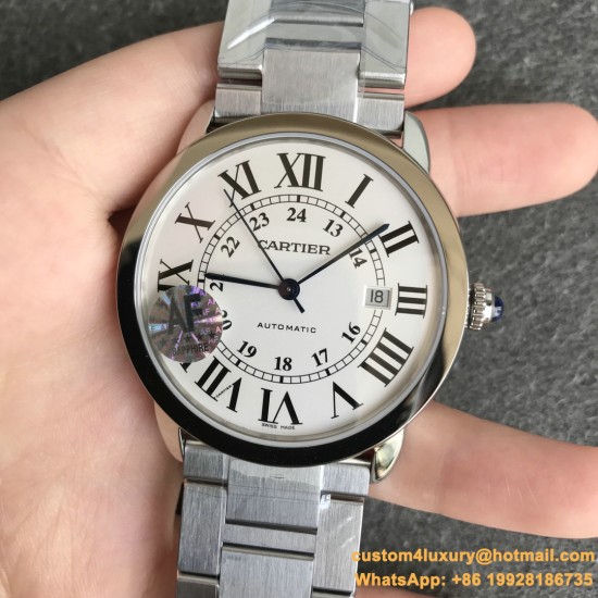 Ronde Solo Date 42mm SS/SS White Dial AF MY9015