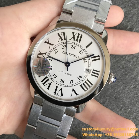 Ronde Solo Date 42mm SS/SS White Dial AF MY9015