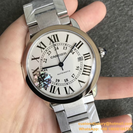 Ronde Solo Date 42mm SS/SS White Dial AF MY9015