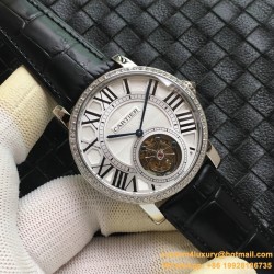Cartier - Rotonde De Cartier Tourb HPI00593 SS/LE White/Diam BBR Asia Tourb